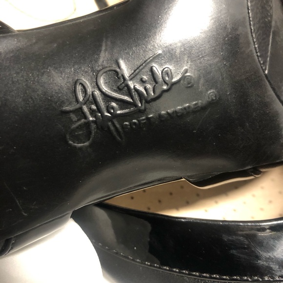 Classy, Black, Smooth & Patten Leather, Women’s Heels, by Stride Rite - Picture 6 of 8